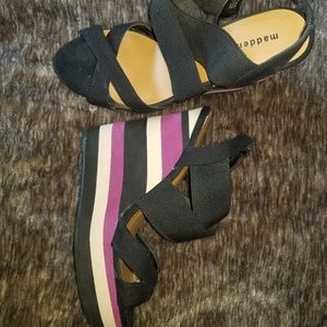 Madden Girl Multi Colored Wedge Sandals
